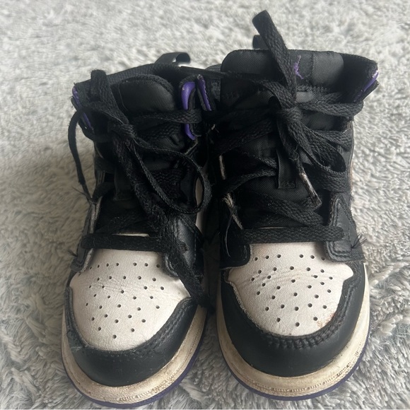 Jordan 1 Mid (TD) Toddlers Shoes Black- size  9C - Picture 2 of 10